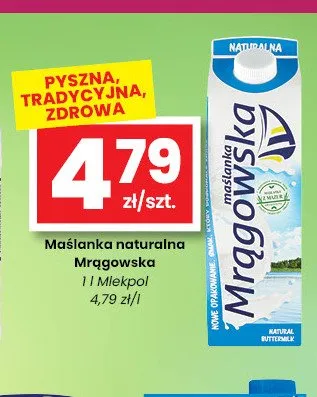 Maślanka naturalna Mrągowska promocja w emma MARKET