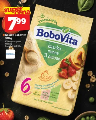 Kaszka BoboVita manna 3 owoce promocja w TOPAZ