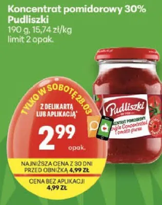 Koncentrat pomidorowy 30% promocja w Delikatesy Centrum