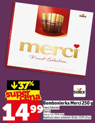 Bombonierka Merci Finest Selection promocja w TOPAZ