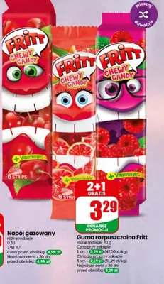 Guma rozpuszczalna Fritt wiśnia promocja w Dino