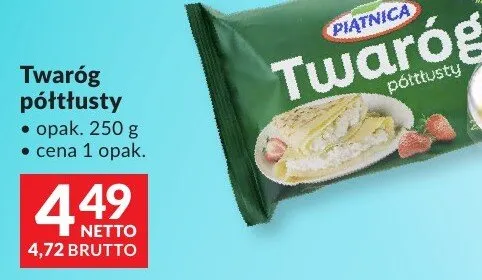 Twaróg półtłusty Piątnica promocja w Makro
