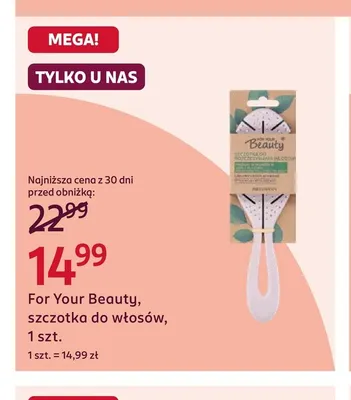 Szczotka do włosów For Your Beauty promocja w Rossmann