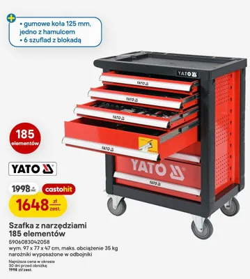 Szafka z narzędziami Yato 185 elementów promocja w Castorama
