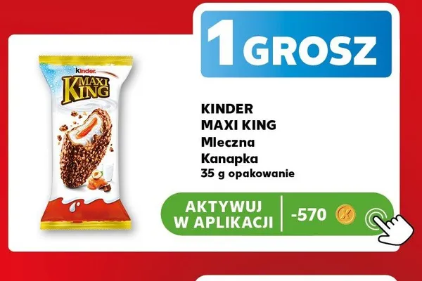 Mleczna Kanapka KINDER MAXI KING promocja w Kaufland