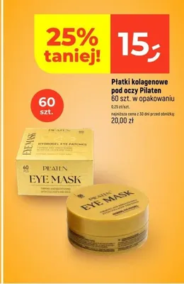 Płatki kolagenowe pod oczy Pilaten promocja w Dealz