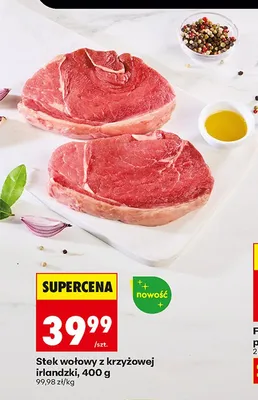 Stek wołowy z krzyżowej irlandzki promocja w Biedronka
