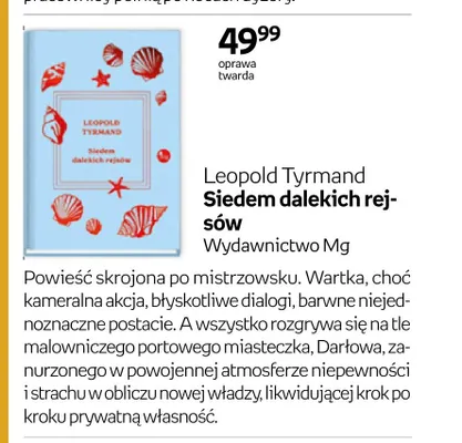 Książka Leopold Tyrmand Siedem dalekich rejsów Wydawnictwo Mg oprawa twarda promocja w Empik