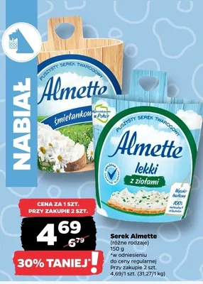Serek twarogowy Almette śmietankowy promocja w Netto