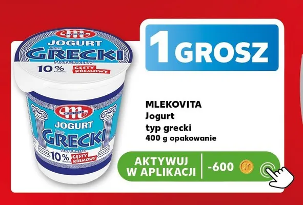 Jogurt typ grecki Mlekovita promocja w Kaufland