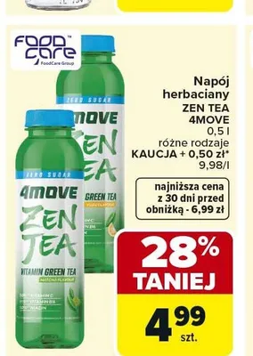 Napój herbaciany ZEN TEA 4MOVE Vitamin Green Tea promocja w Carrefour Market