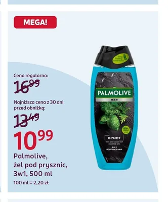 Palmolive żel pod prysznic 3w1 promocja w Rossmann