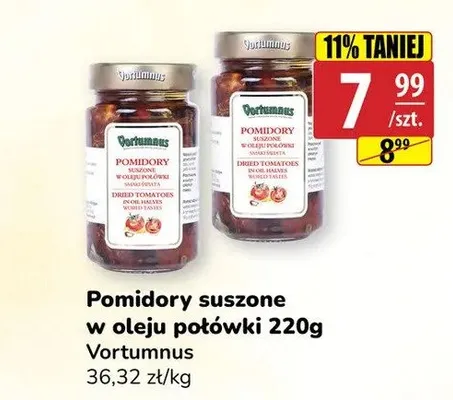 Pomidory suszone w oleju połówki Vortumnus promocja w API Market