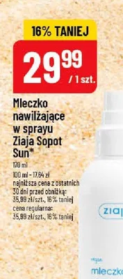 Mleczko nawilżające w sprayu promocja w POLOmarket