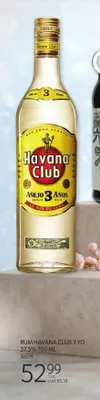 Rum RUM HAVANA CLUB 3 YO 37,5% 700 ML promocja w Selgros