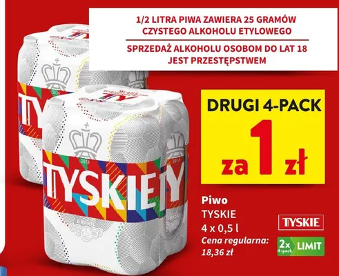 Piwo Tyskie Gronie 4-pak 500 ml promocja w Intermarche