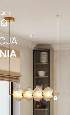 Lampa wisząca LED Lazie - 4 3000K złota (wyspa) promocja w Castorama