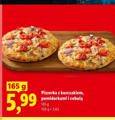 Pizzerka z kurczakiem pomidorkami i cebulą promocja w Lidl