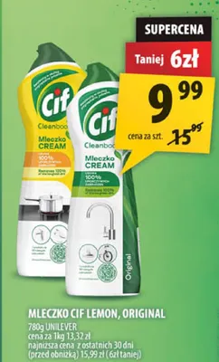 Mleczko do czyszczenia Cif Original promocja w Arhelan