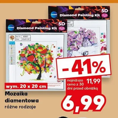 Mozaika diamentowa wym. 20x20cm Kaufland promocja w Kaufland