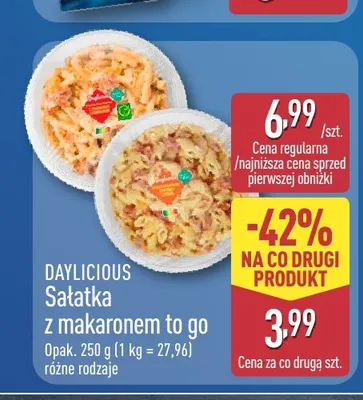Sałatka z makaronem to go Daylicious promocja w Aldi