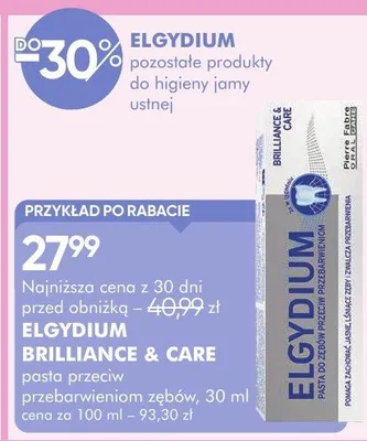 Pasta wybielająca elgydium brilliance & care promocja w Super-Pharm