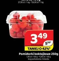 Pomidorki koktajlowe promocja w Delfin