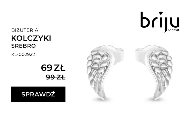 Kolczyki srebro promocja w Briju