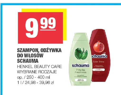 Odżywka do włosów Schauma Color Shine promocja w SPAR