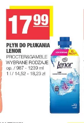 Płyn do płukania tkanin Lenor promocja w SPAR