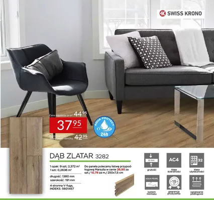 Panele laminowane Dąb Zlatar 3282 promocja w Abra Meble