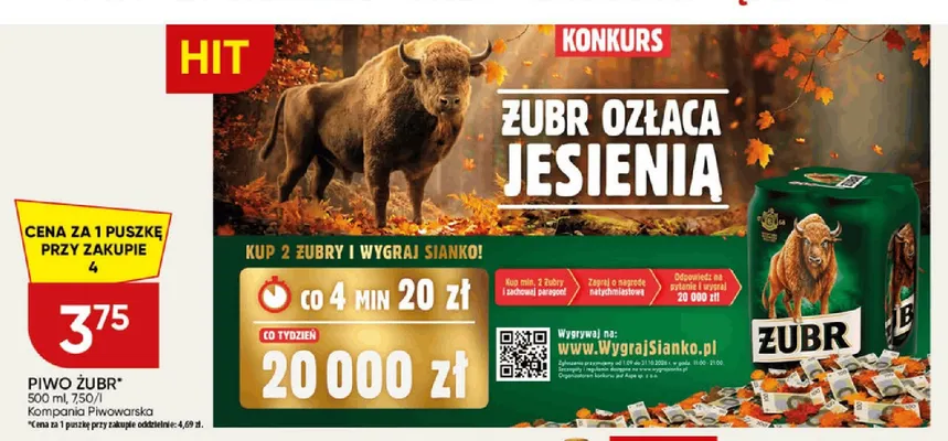 Piwo Żubr promocja w Chata Polska