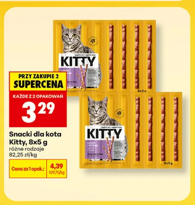 Snacki dla kota Kitty 8-pak 5 g promocja w Biedronka