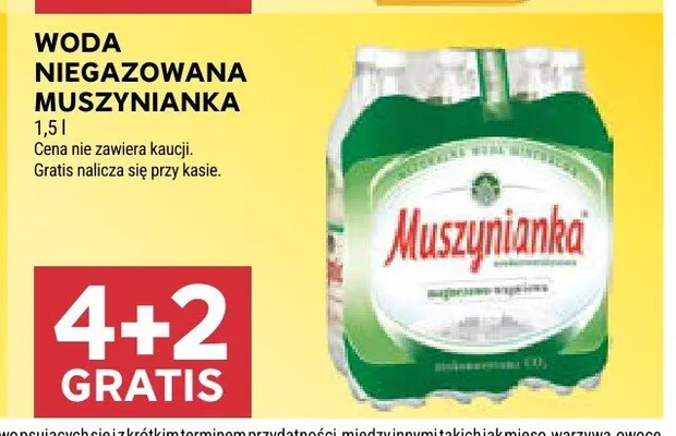 Woda niegazowana Muszynianka promocja w Stokrotka