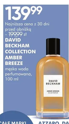 Męska woda perfumowana DAVID BECKHAM COLLECTION AMBER BREEZE promocja w Super-Pharm