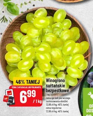 Winogrona sułtańskie bezpestkowe promocja w POLOmarket