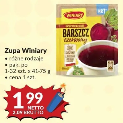 Zupa Winiary barszcz czerwony promocja w Makro