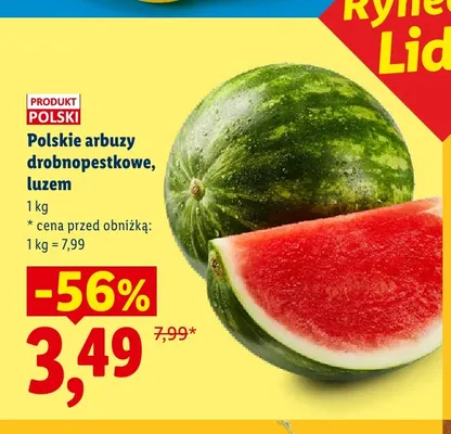 Arbuz drobnopestkowy polski luzem promocja w Lidl