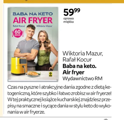 Książka Baba na keto. Air fryer Wiktoria Mazur, Rafał Kocur promocja w Empik