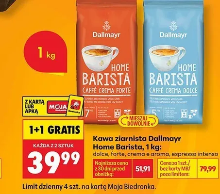 Kawa ziarnista Dallmayr Home Barista Espresso Intenso promocja w Biedronka