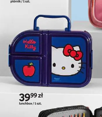 Lunchbox Hello Kitty niebiesko-czerwony promocja w Empik