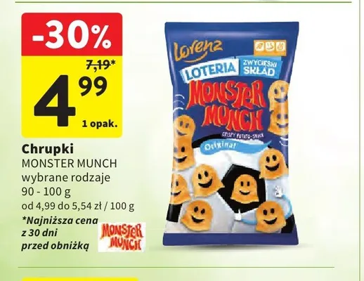 Chrupki Monster Munch Original promocja w Intermarche