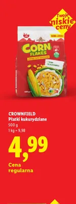 Płatki kukurydziane Crownfield promocja w Lidl