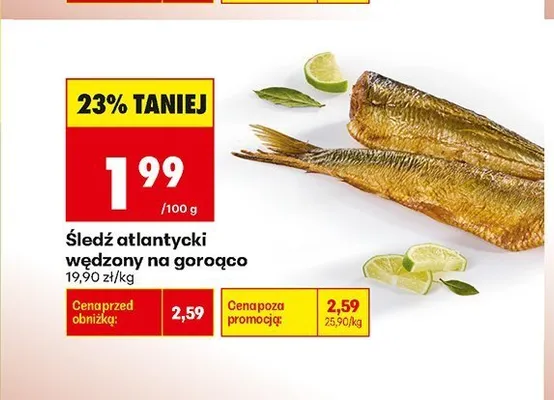 Śledź atlantycki wędzony na gorąco promocja w Biedronka