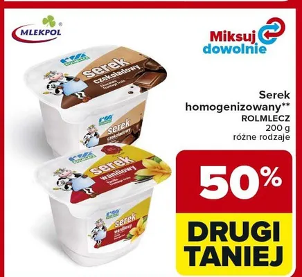 Serek homogenizowany Rolmlecz promocja w Carrefour Market
