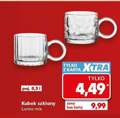 Kubek szklany Lumio promocja w Kaufland