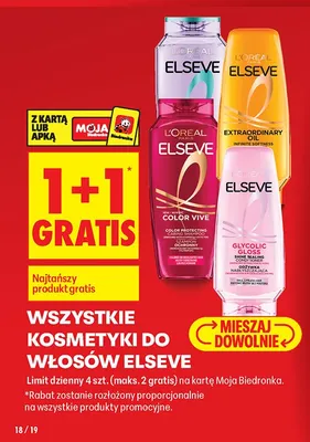 Wszystkie produkty do włosów 1+1 GRATIS promocja w Biedronka