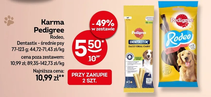 Karma Rodeo, Dentastix - średnie psy promocja w Żabka