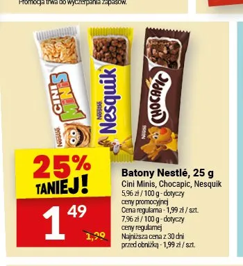 Baton Cini Minis Nestlé promocja w Twój Market