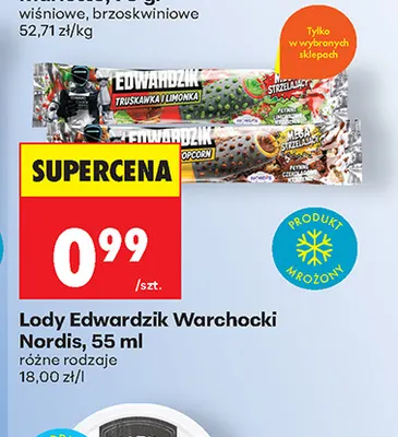 Lody Edwardzik Warchocki Nordis popcorn promocja w Biedronka